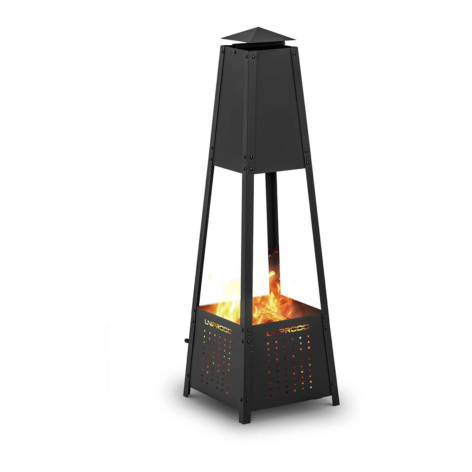 Braciere da giardino - 30 x 30 x 100 cm - A piramide