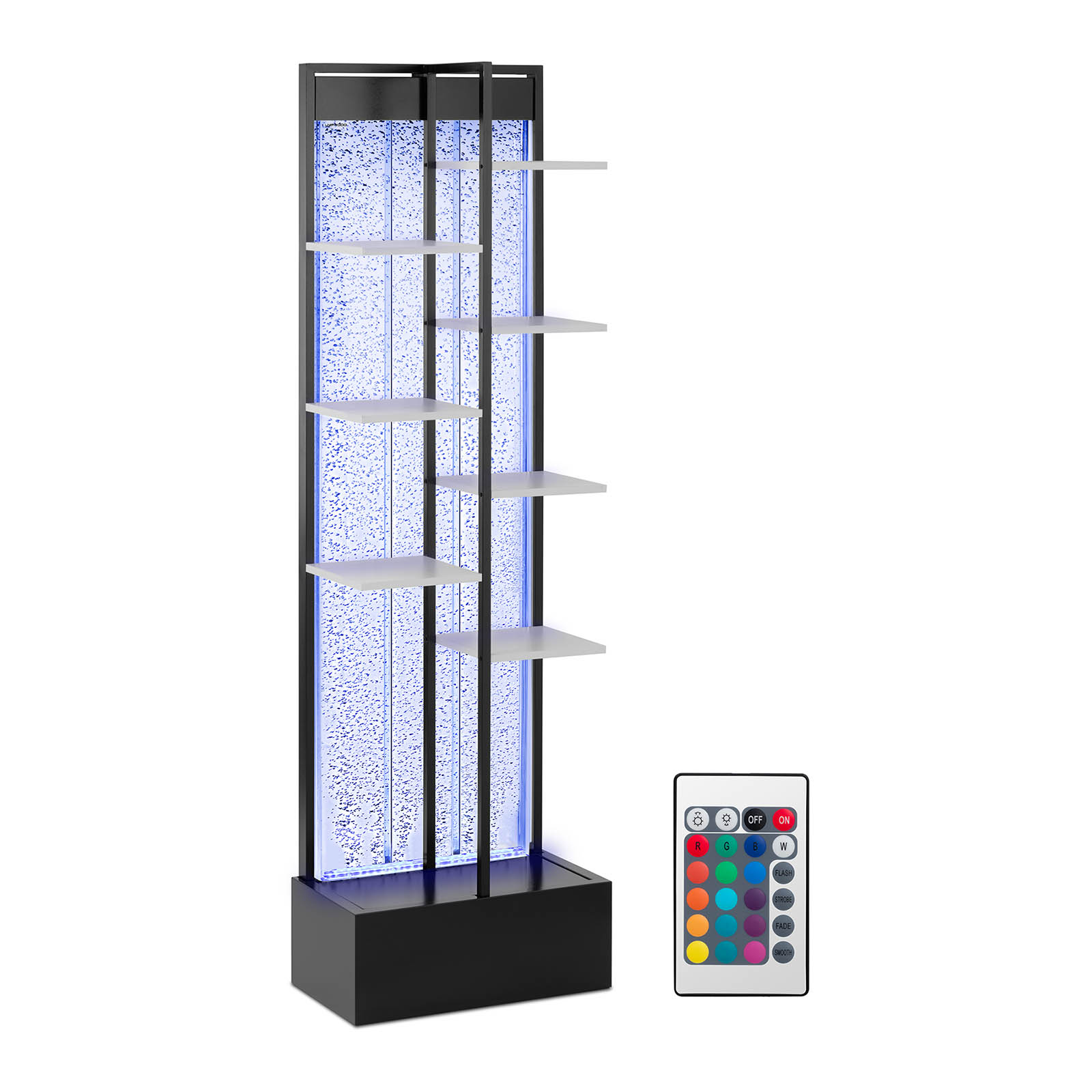 Scaffale con parete d’acqua - LED / RGB - Telecomando - 0 x 0 x 0 cm